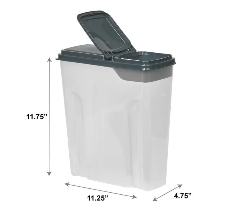 Mainstays 2-Pack Cereal Keeper, Plastic, 24 Cup – Dark Gray Lid