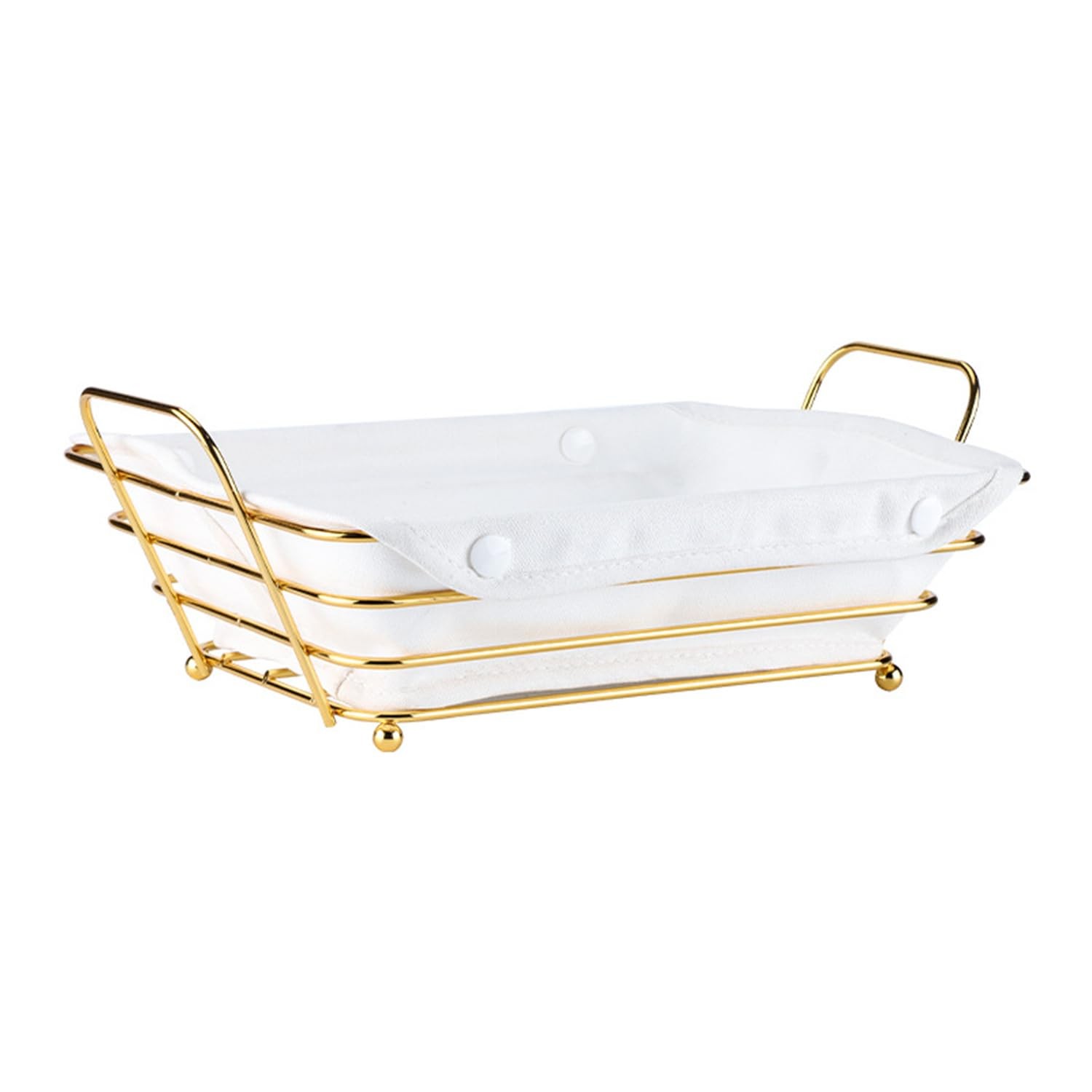 1 PCS Gold Baskets Bread Serving Parties Wire Basket Fruit Vegetables Bowl