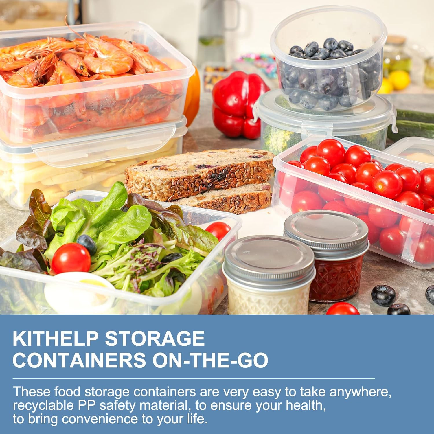 28 Pieces Food Storage Containers with Lids EXTRA LARGE Freezer Containers for F