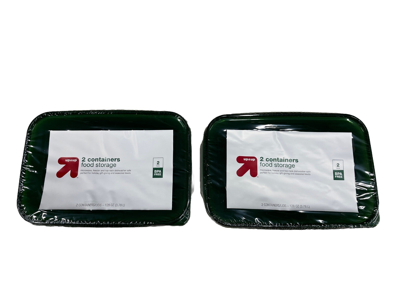 Up & Up Rectangle Food Storage Containers-Holly Berry Set 4 Pack