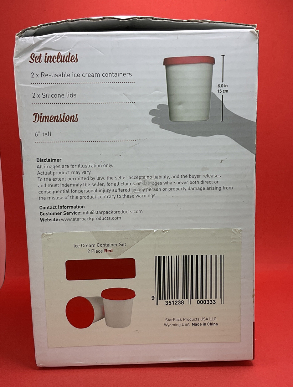 StarPack Home Ice Cream Container Set, 2 Set Package, READ