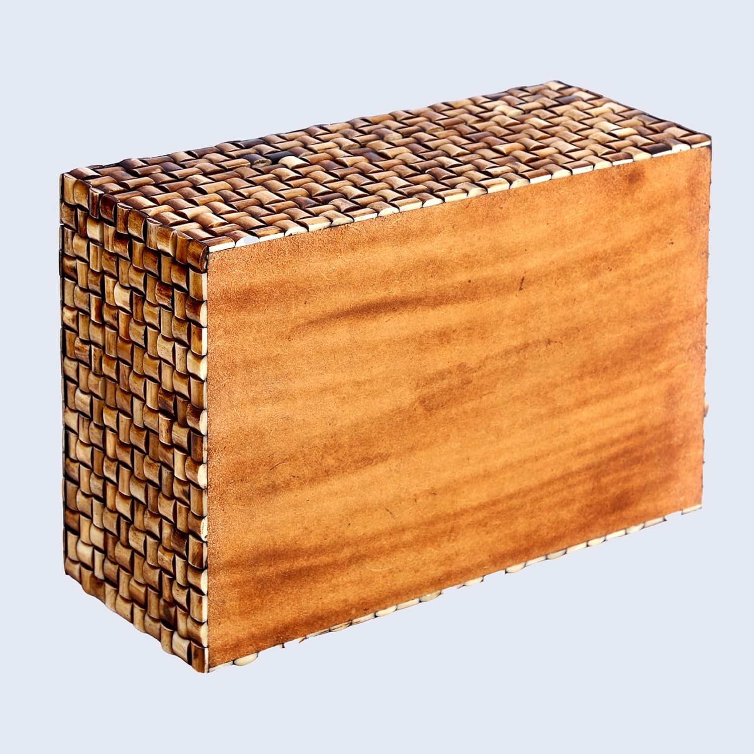 Large Decorative Storage Box with Lid – 12X8X5” Coffee Table Organizer,