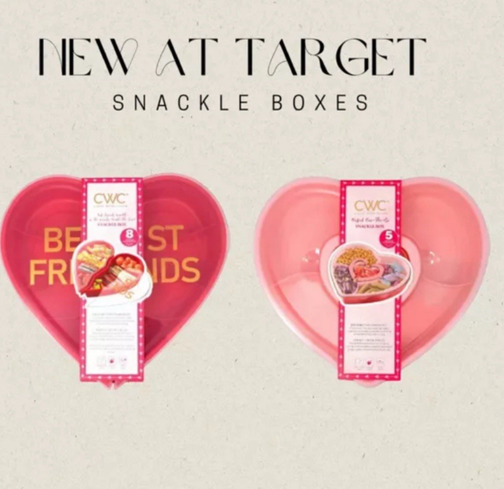 TARGET Valentine Best Friends Heart-Shaped Snack Box SNACKLE Box Red