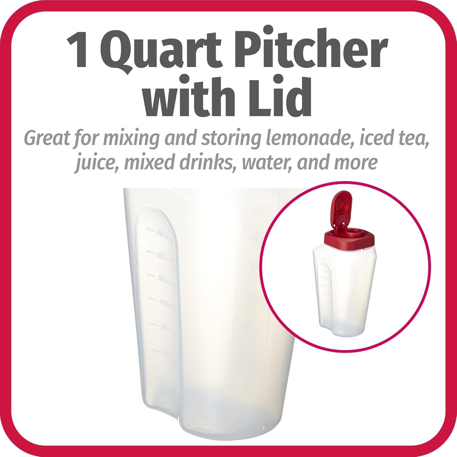 Clear 1 Quart Mixing Bottle with Snap Lock Lid – Effortless Beverage Storage