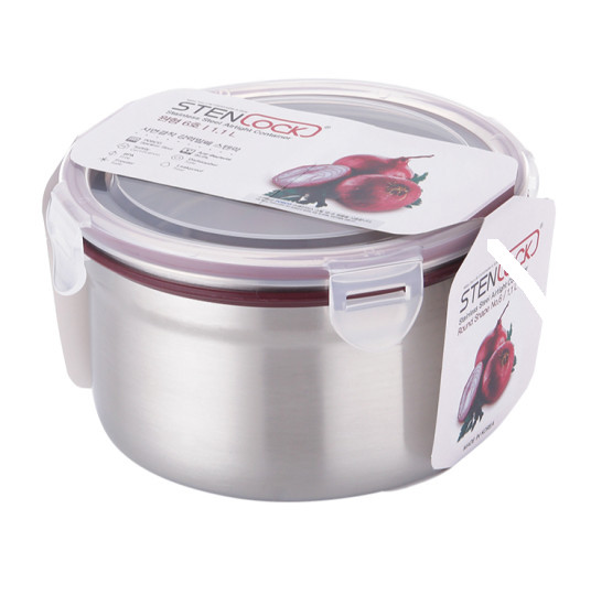 STENLOCK Classic Stainless Steel Side lunch Box 1100ml Circle NO 6