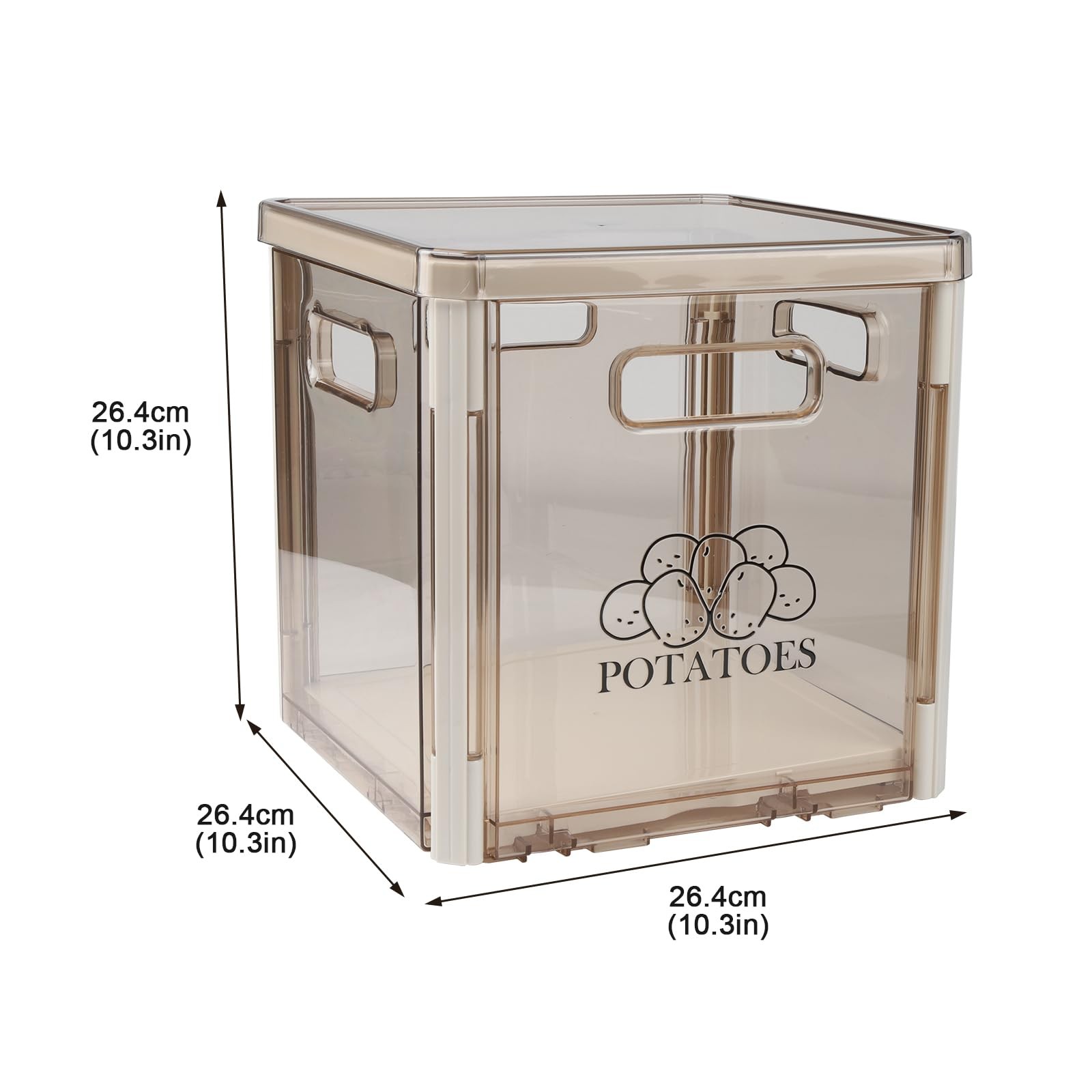 Xbopetda Potato Storage Bin With Lid and Handle – Stackable Container for Oni…