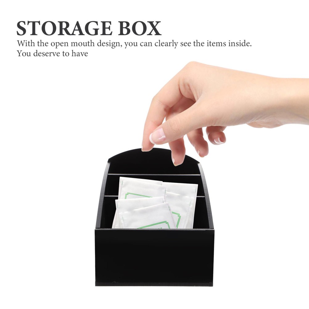 2Pcs Tea Bag Organizer Acrylic Sugar Bag Holder Coffee Bar Organizer