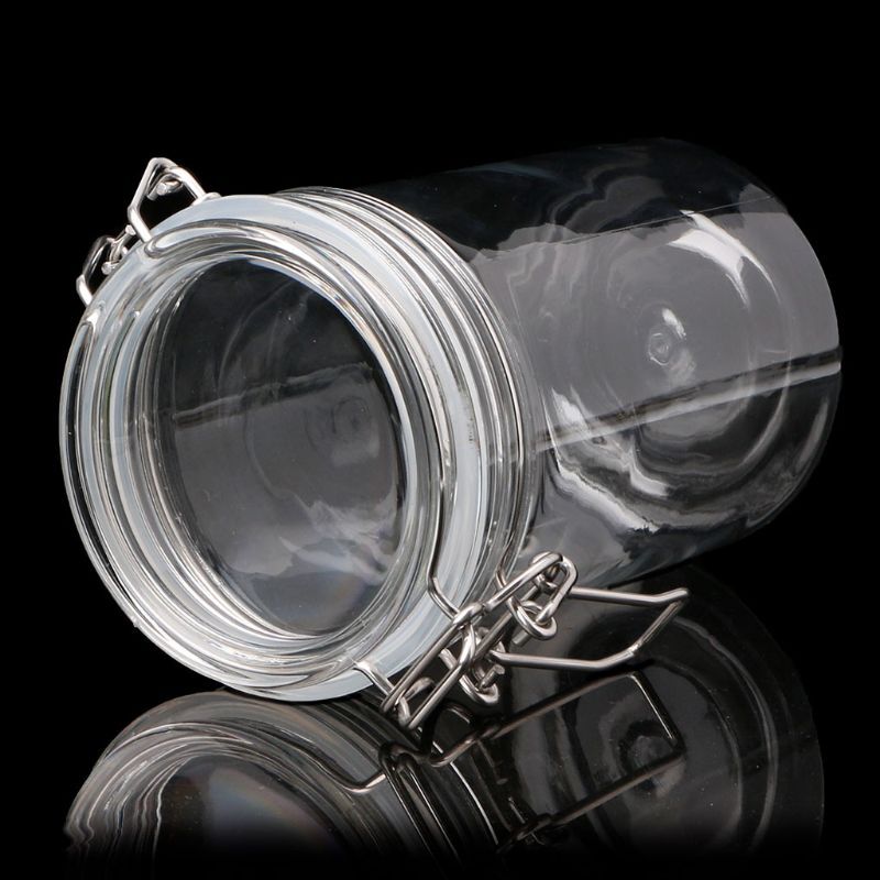 1500ML Round Clip Top Storage Jar With Airtight Seal Lid Container