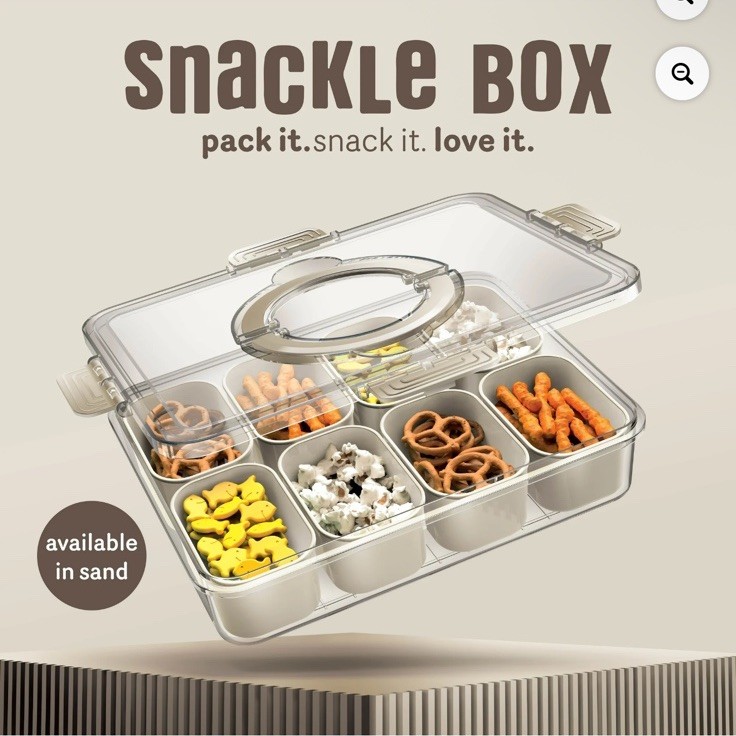 8 Compartment Food Storage Container W/ Lids Snacks Fruits Parties Picnics New