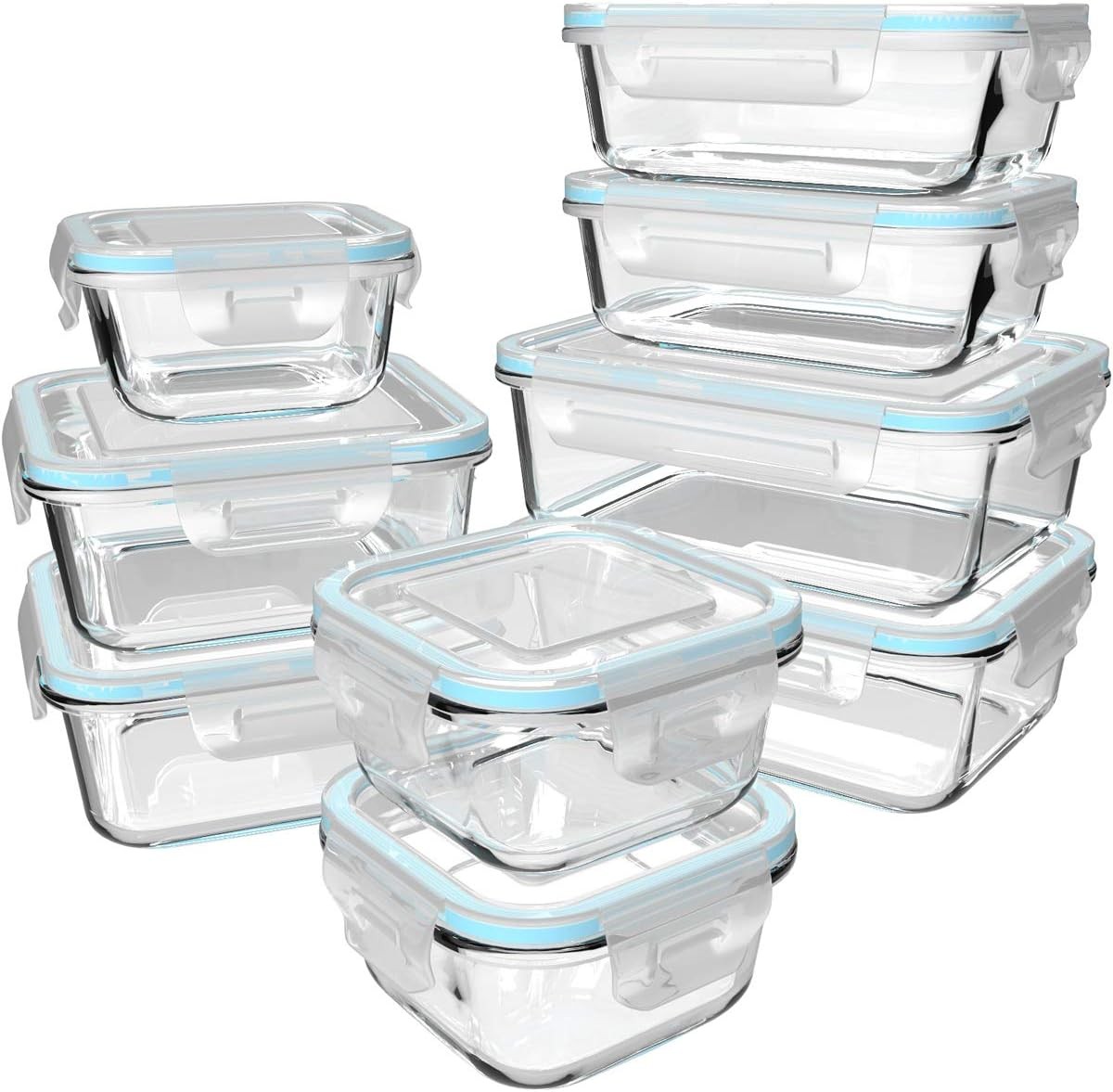 Contenedores De Vaso Con Tapa Para Almacenar Alimentos Juego De 9 Calidad
