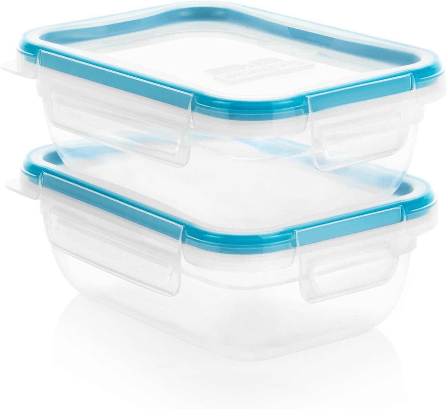 Plastic Total Solution 2-Pack (3-Cup) Food Storage Containers Set, Leakproof &