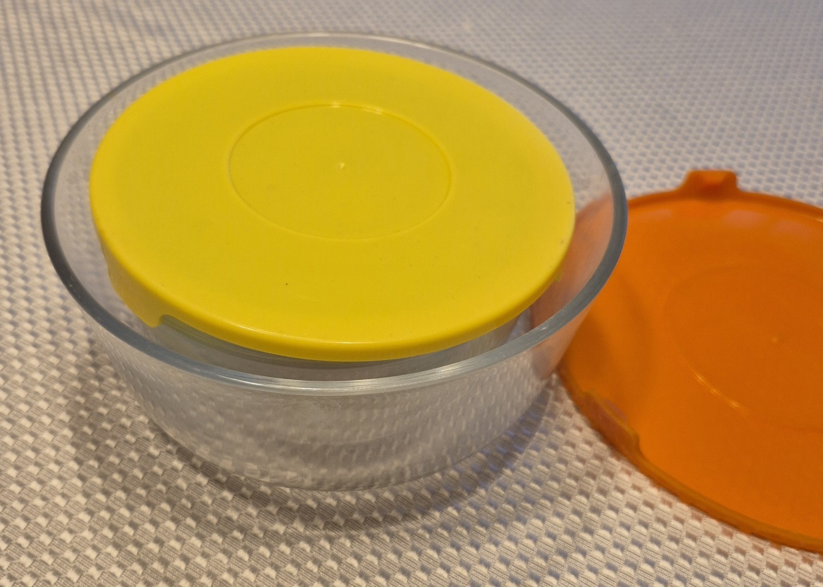 10-Pc Heavy Nesting Glass Food Storage Bowls Containers Multicolor Snap Lids