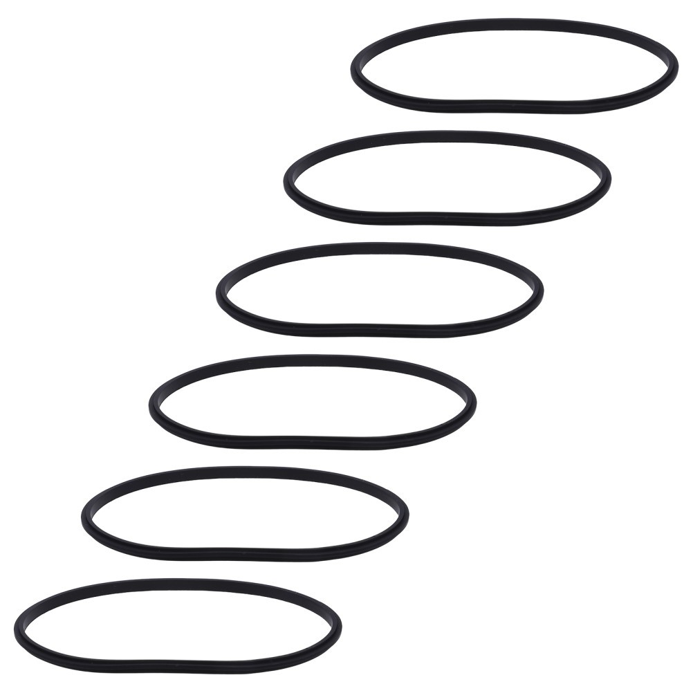 6Pcs Reusable Silicone Replacement Gasket Seals for Water Bottle Lid Black