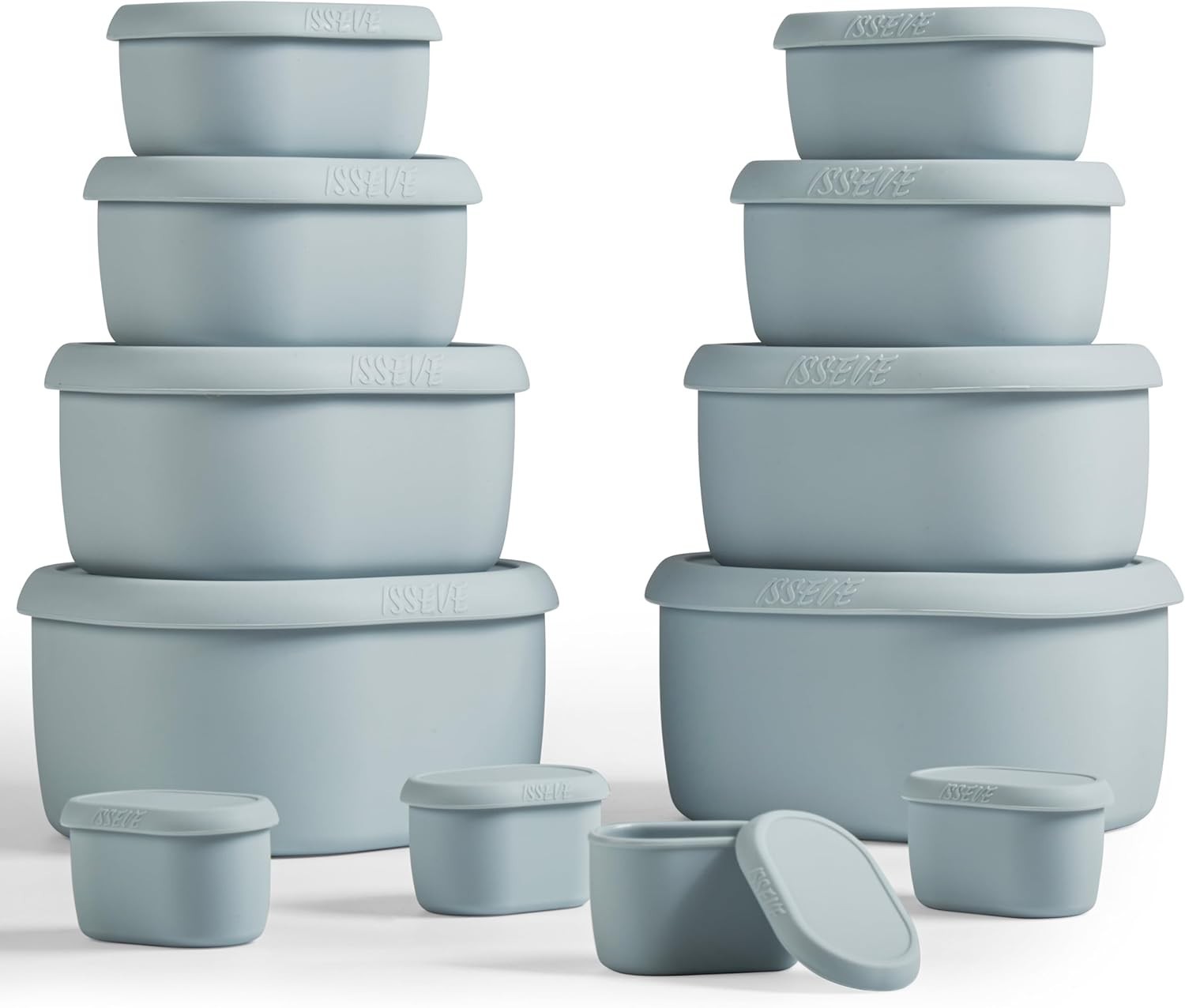 12Pcs/Set Nesting Silicone Food Storage Containers W/ Lids BPA Free Reusable