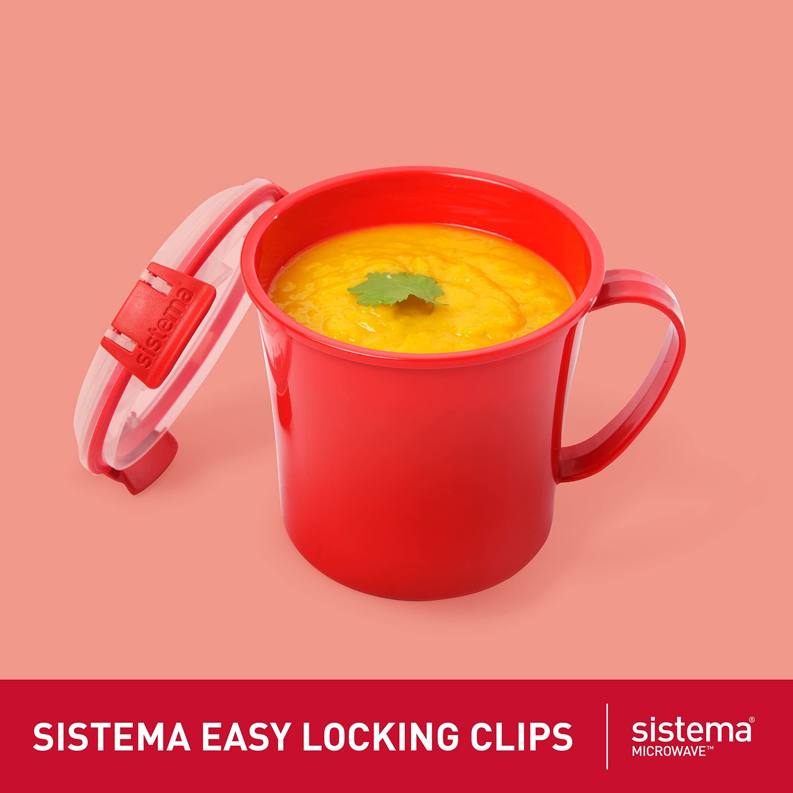Microwave Soup Mugs | 656 ml | Microwave Food Containers with Steam Release V…
