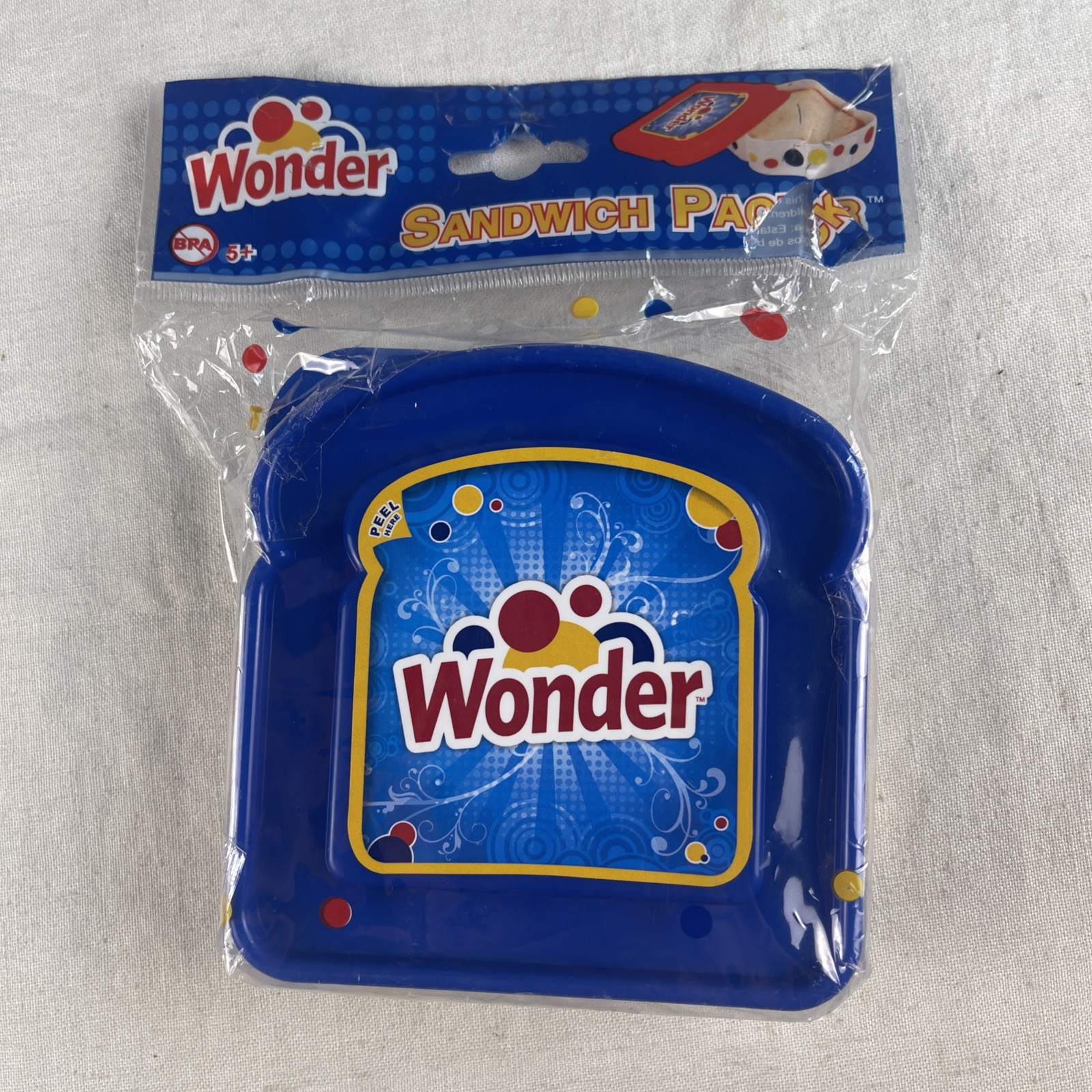 WONDER BREAD SANDWICH PACKER CONTAINER, NEW, SEALED BLUE