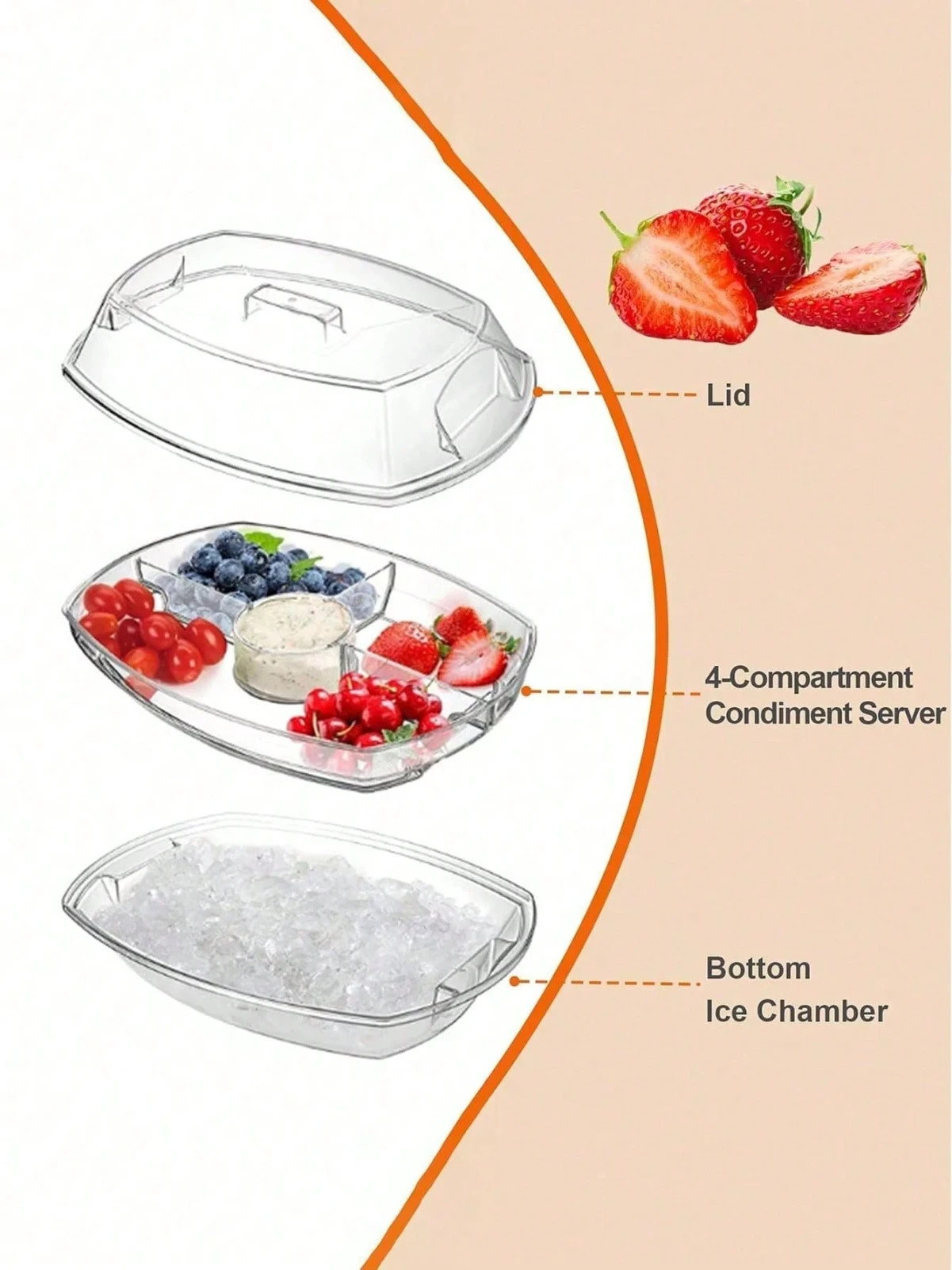 New Transparent Covered Bowl Stackable Refrigerator Storage