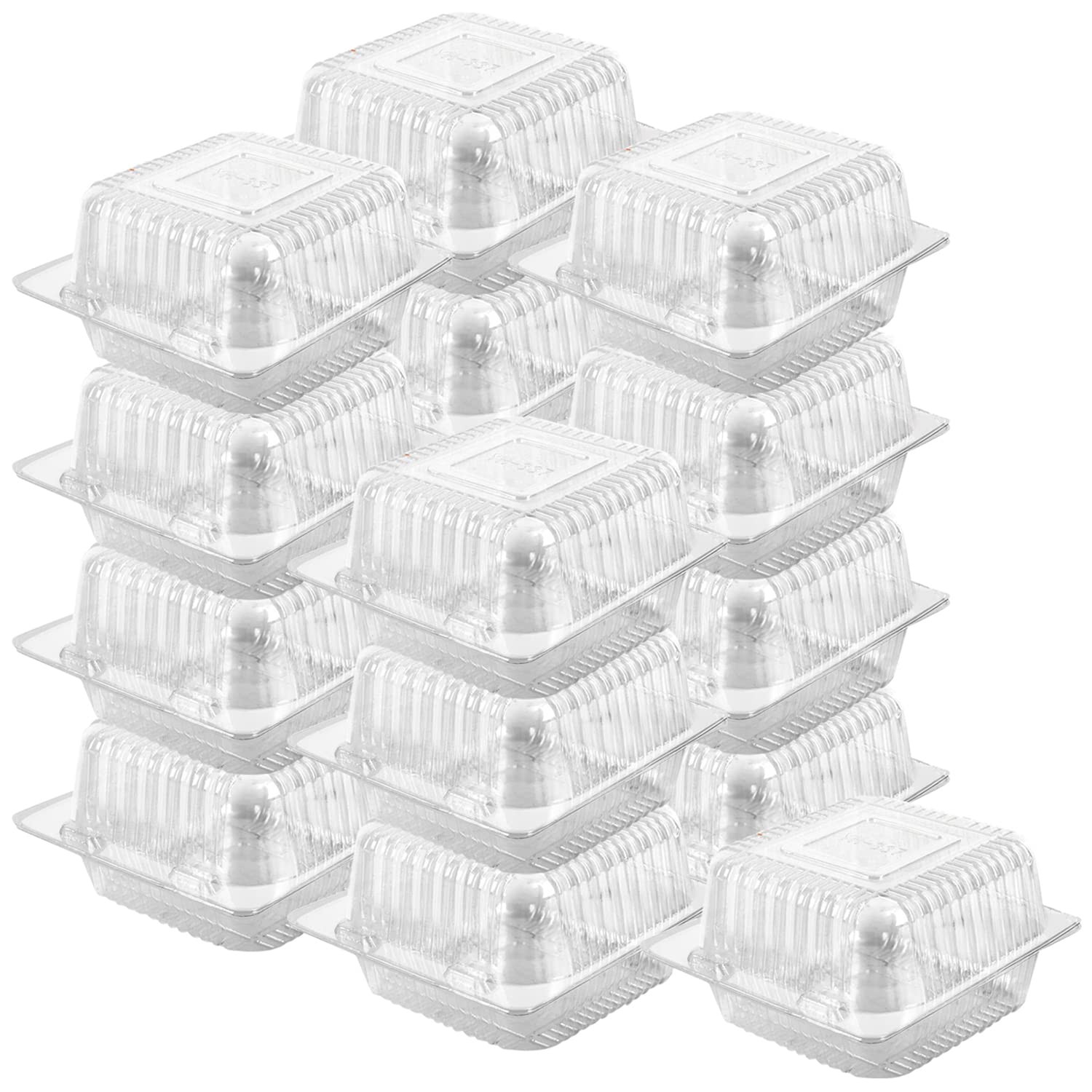 100 Count Clear Plastic Hinged Take Out Containers Clamshell Takeout Tray Food