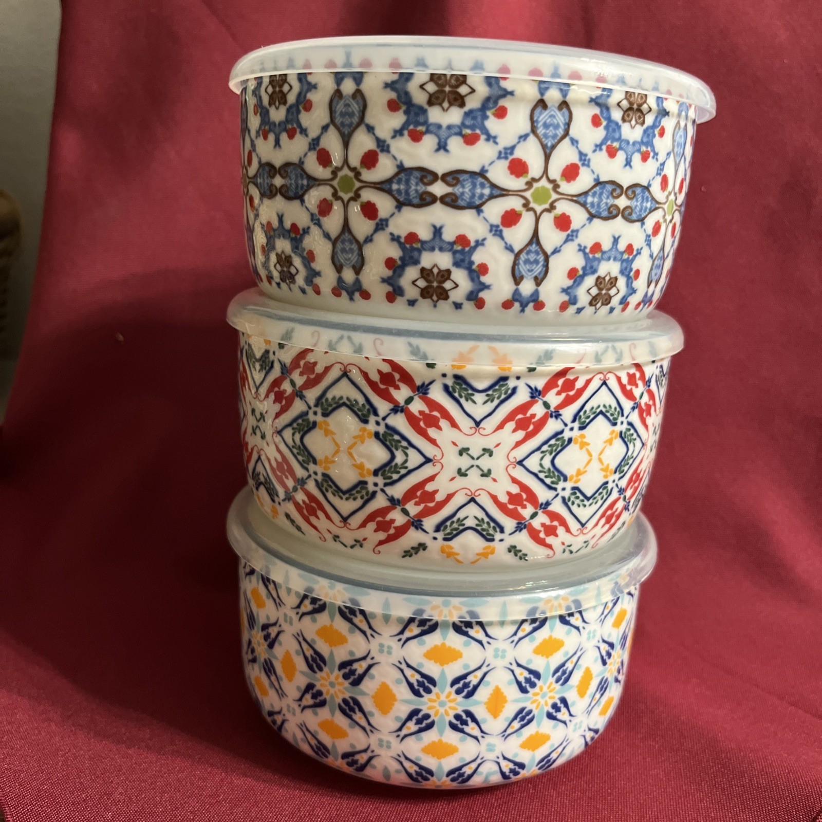 Signature Housewares Stoneware Storage Containers With Lids 16 Oz