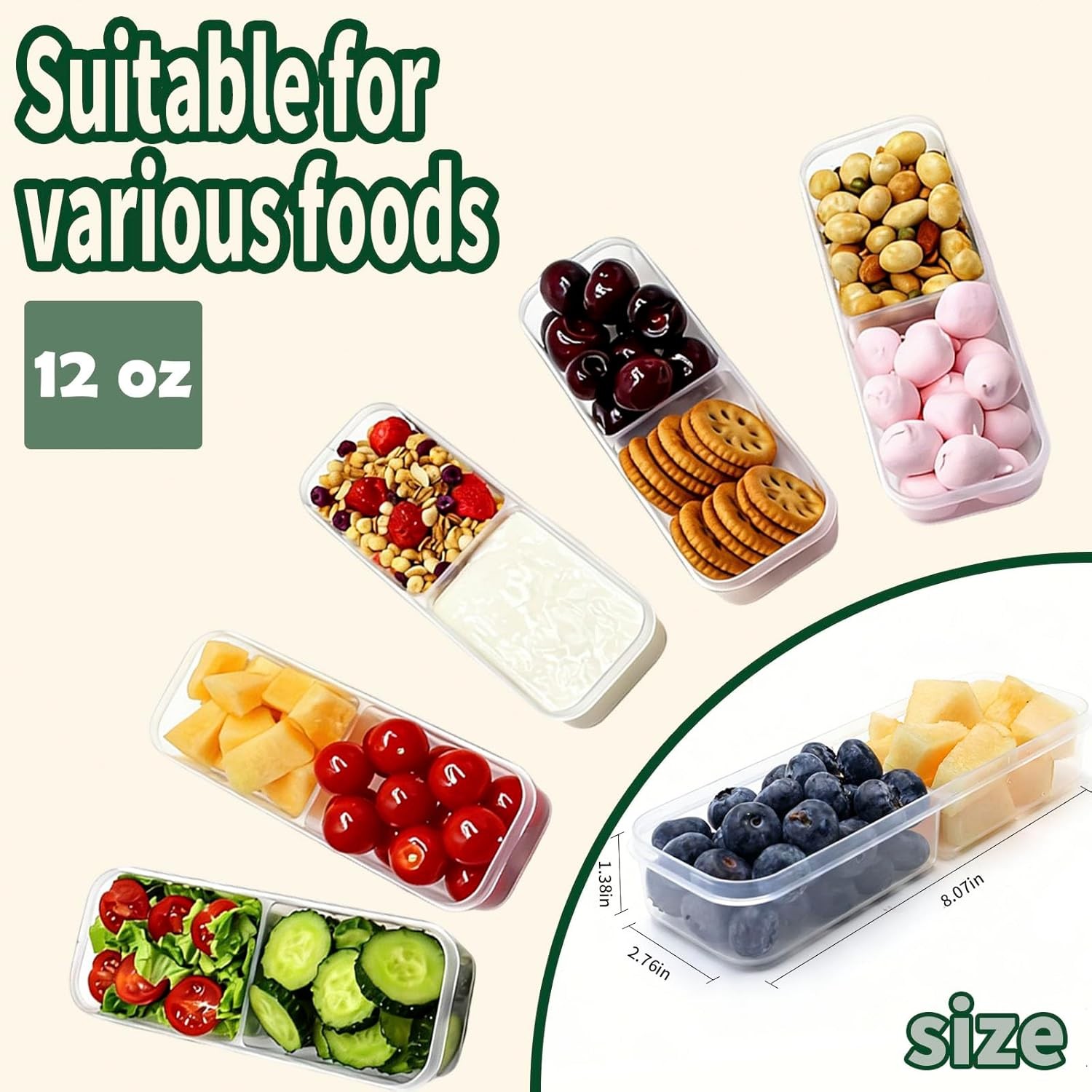 ,Reusable Snack Containers with Lids,Snack Pack Container