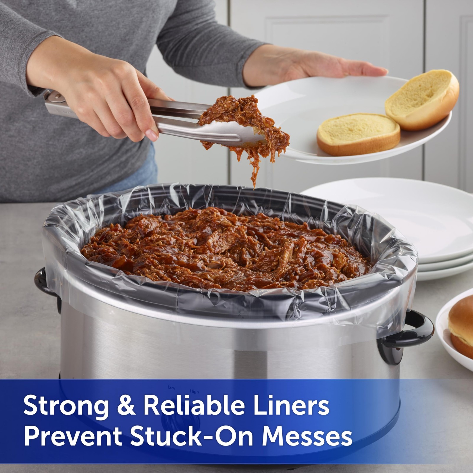 Reynolds Kitchens Slow Cooker Liners, Small (1-3 Quarts), Clear