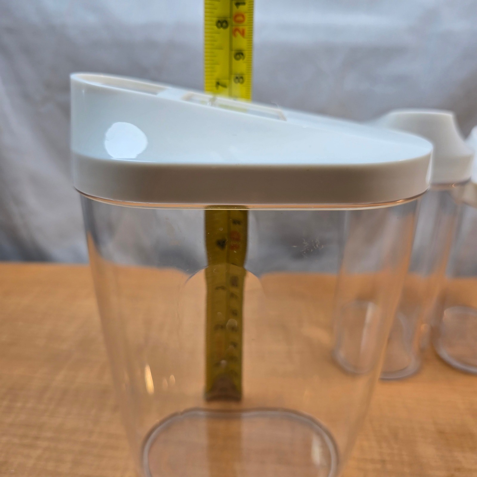 Clear plastic pour spout containers 3 sizes nuts seeds candy cereal sugar spices