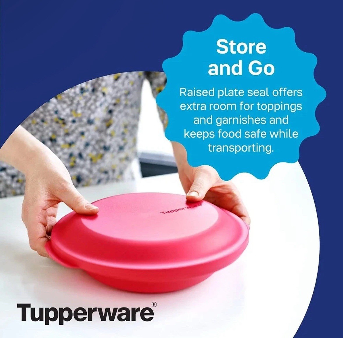 Tupperware Aloha Double Plate Set Of 2 Pink 27cm New Camping Picnic BBQ