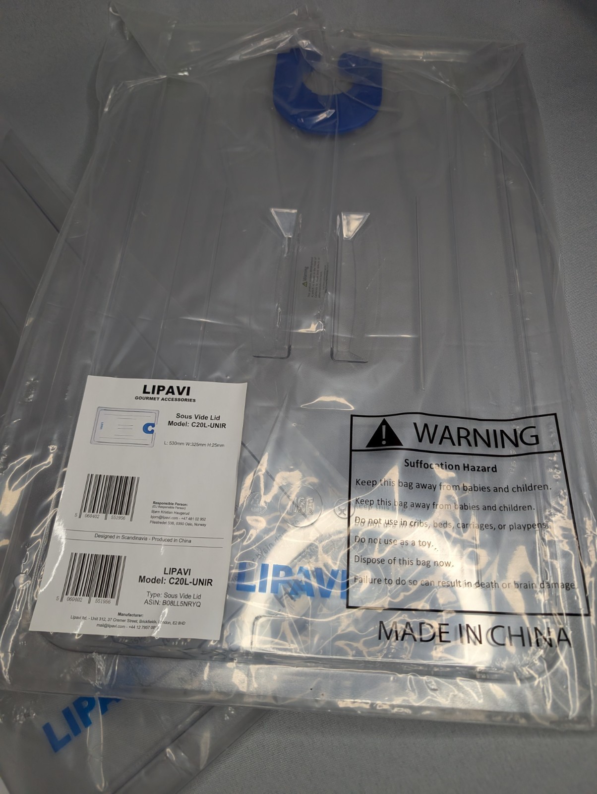 (2) Lipavi Universal Sous Vide Lid for C20 Container – fits Anova, Joule & more