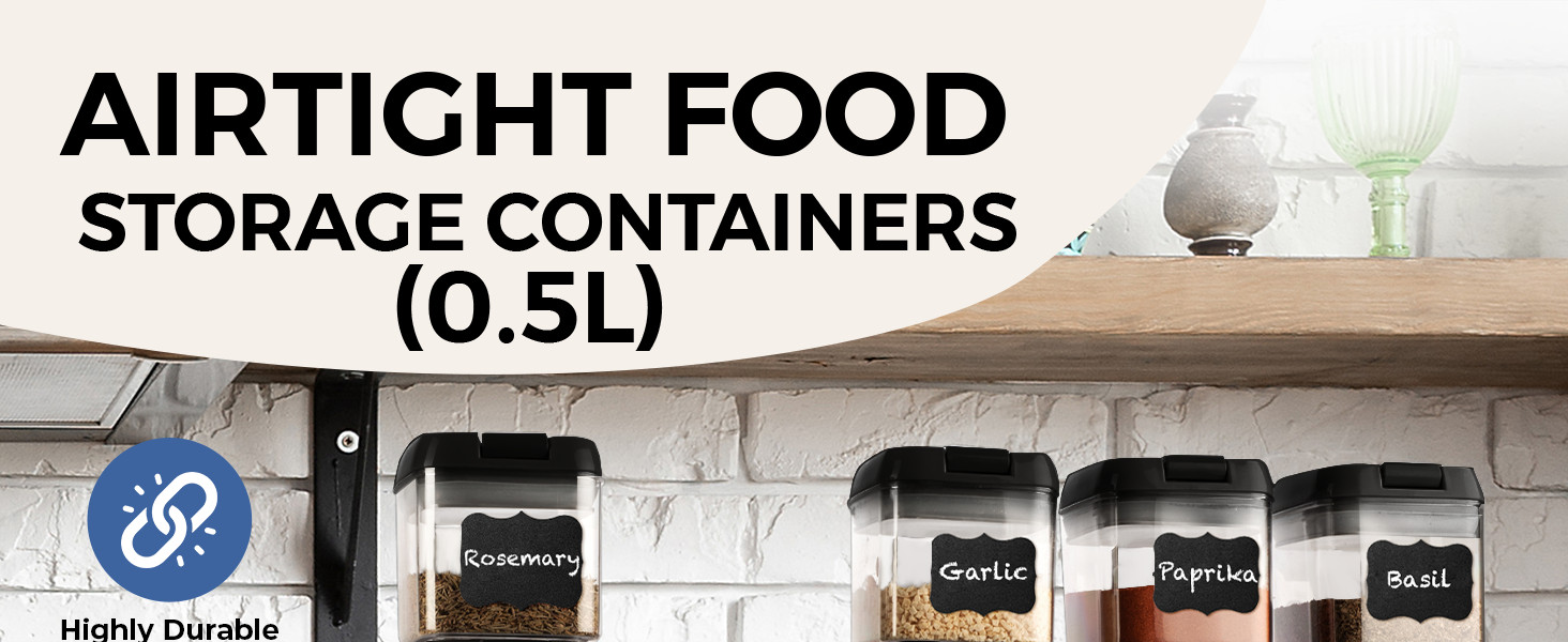 9 PC Airtight Food Storage Containers – BPA Clear Plastic Snack & Spice