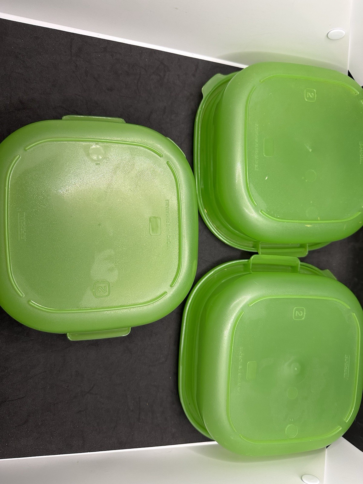 Vintage Superseal Avocado Green Food Storage Container Lot 6 Matching Lids