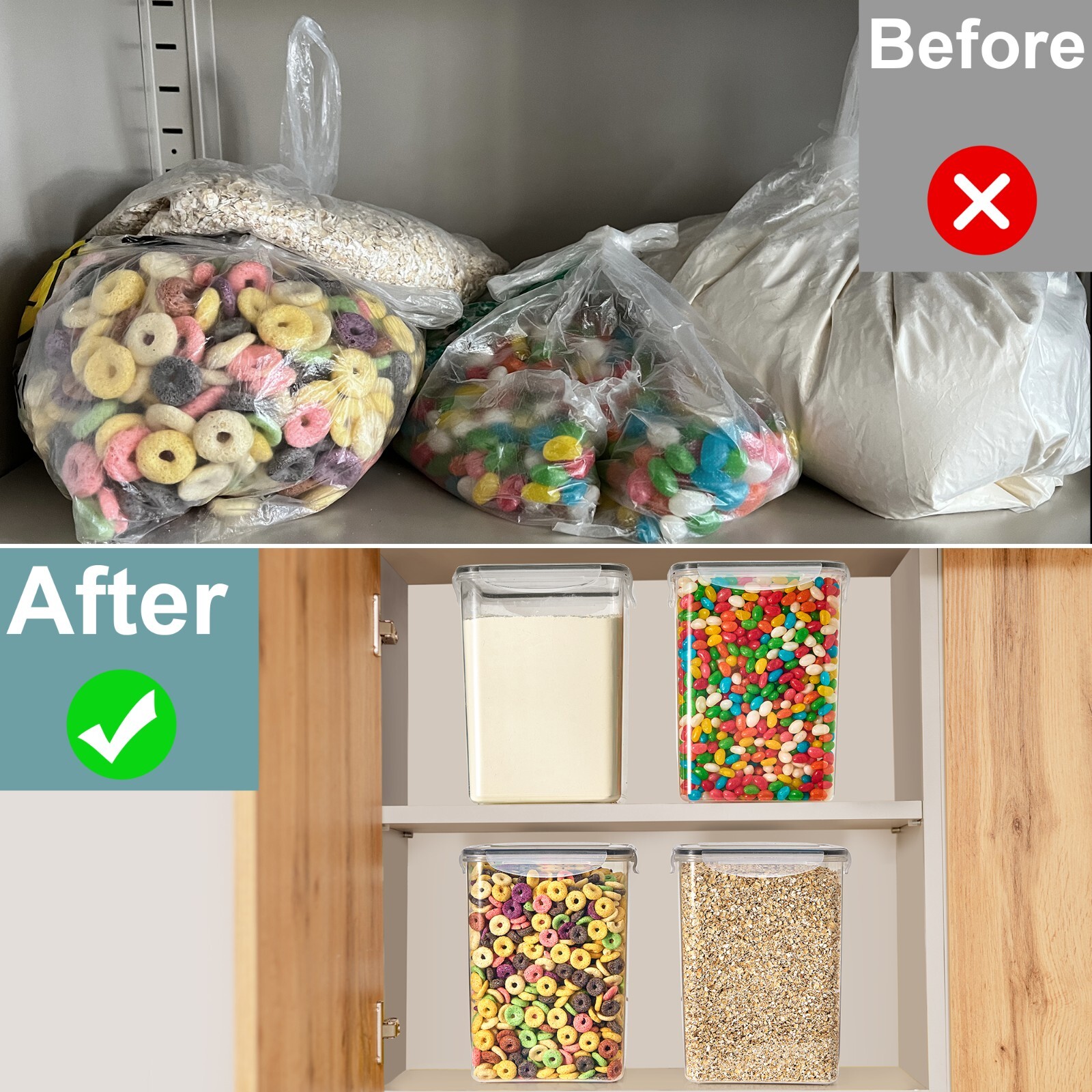 Sorbus Airtight Food Storage Containers Lids, Labels, Marker BPA Free – 2Pk