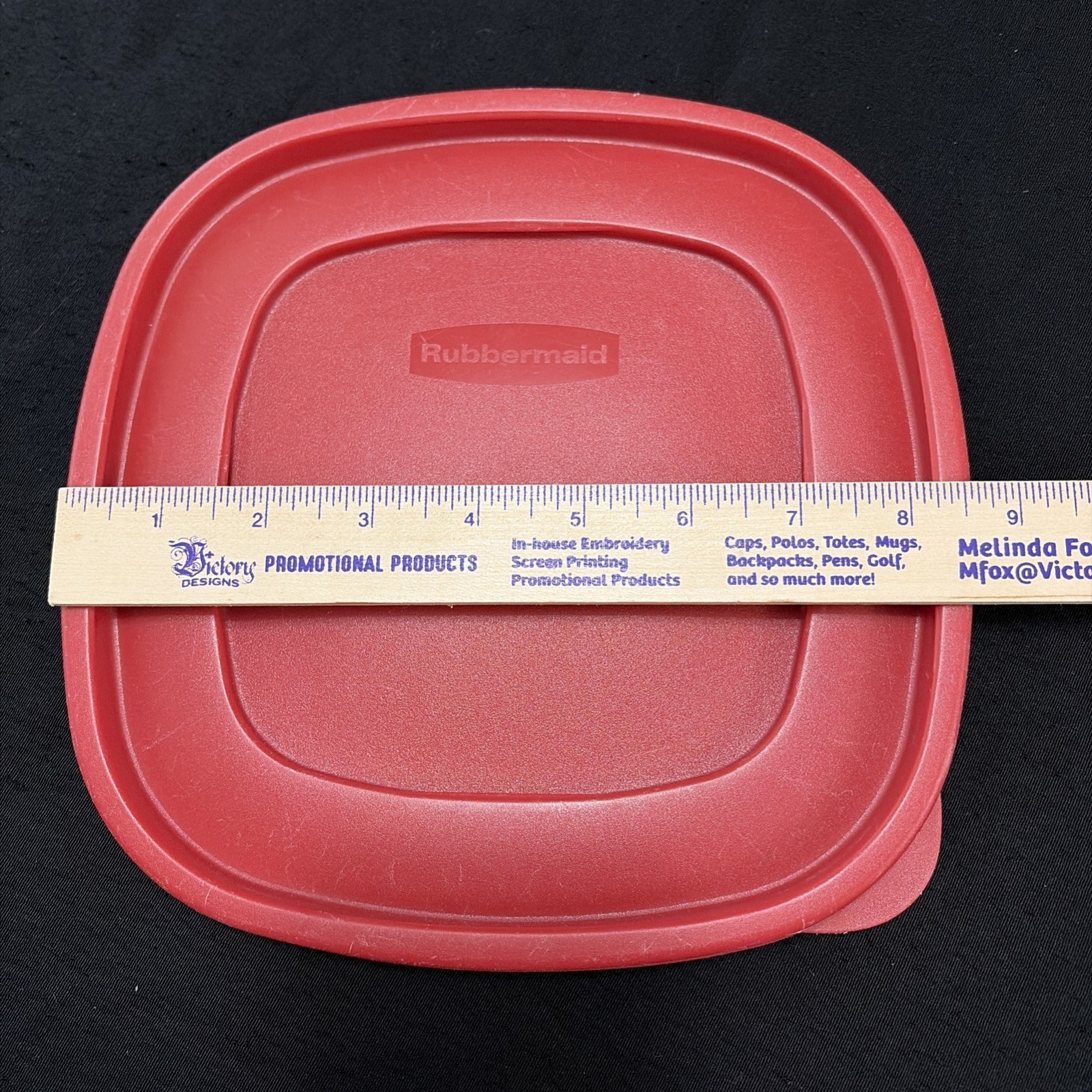 Vintage Rubbermaid Servin Saver Divided Portion Storage Container Red *Lid Only*