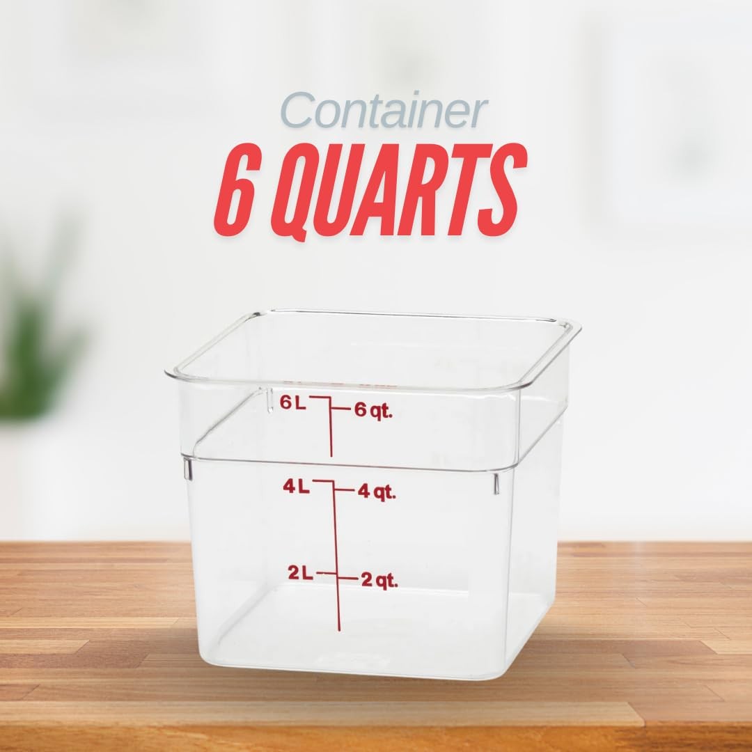 ATREVO Cambro Containers with Lids. Food Storage Clear Polycarbonate 2 qt, 4 …