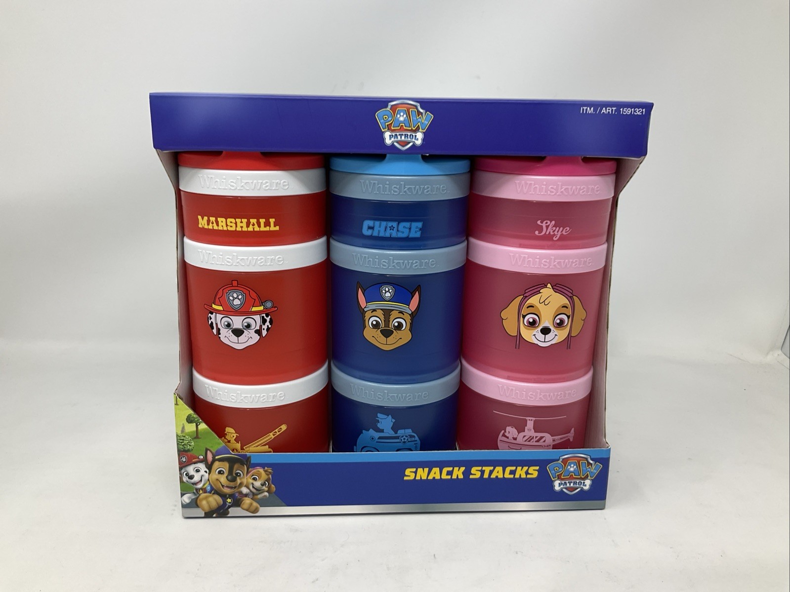 NEW Whiskware Portable Snacking Made Easy, Snack Containers for Kids,Paw Patrol
