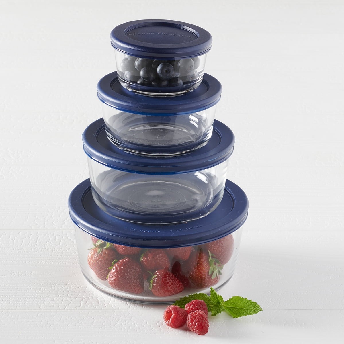 Glass Food Storage Containers W/ Lids 8 Piece Set