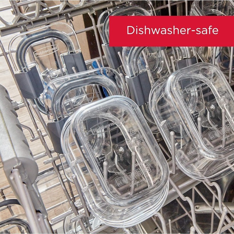 Brilliance BPA-Free Food Storage Containers W/ Lids Airtight Clear Set of 2 9.6