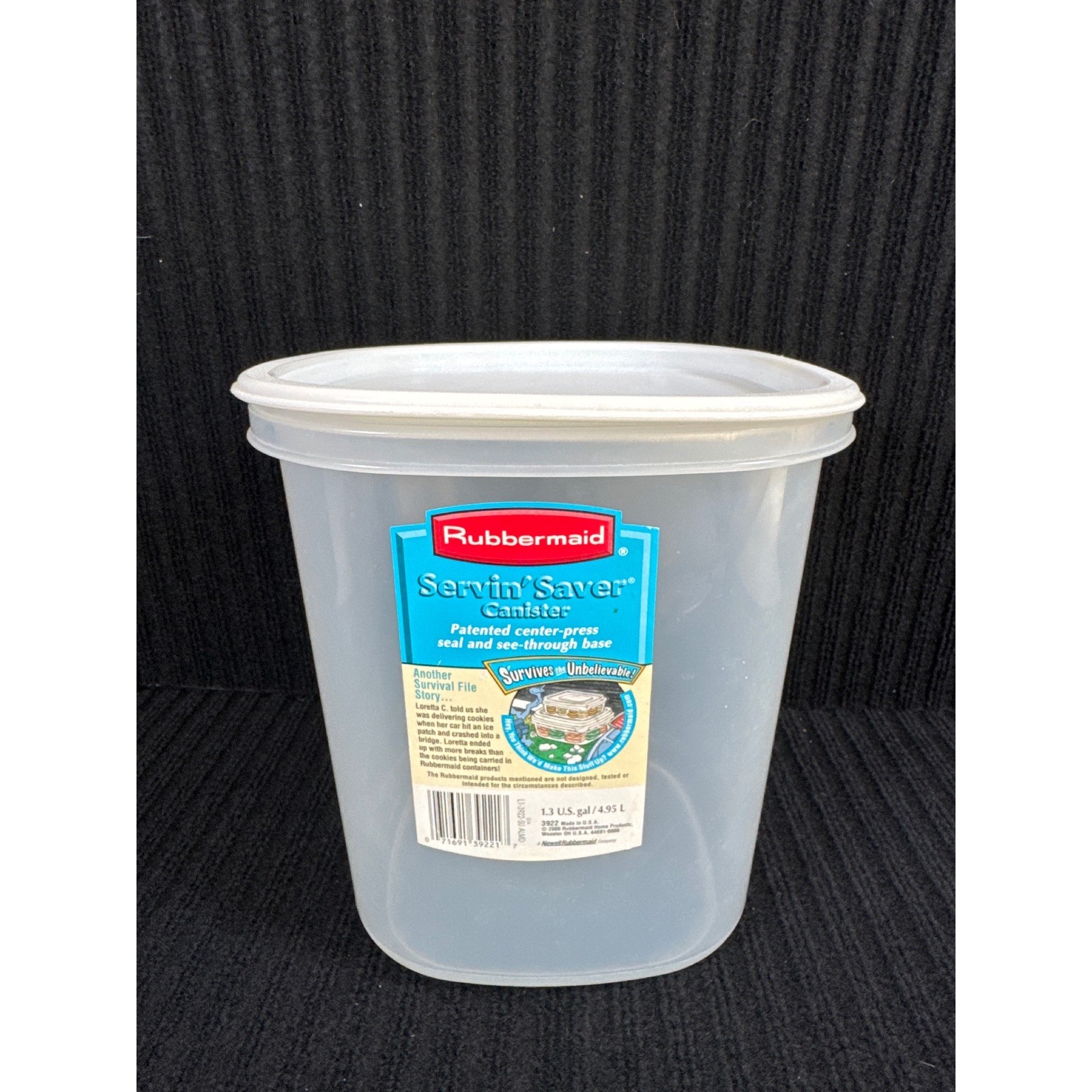 NEW Rubbermaid Servin’ Saver Canister #7 21 Cups 5.0 Container White Lid