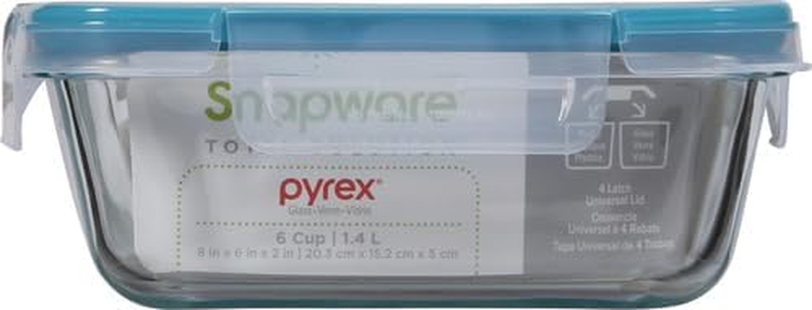 6Cup Total Solution Rectangle Food Storage Container Glass, 9.3 Ounce (1112403)