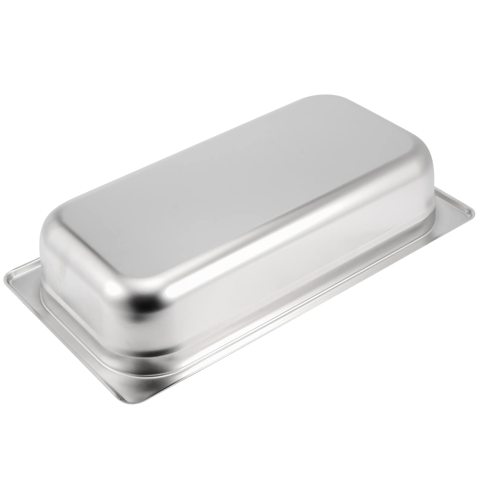 4 PCS 1/3 Size 2.5 Inch Deep Steam Table Pan 12.8×6.9×2.6 Inch Stainless