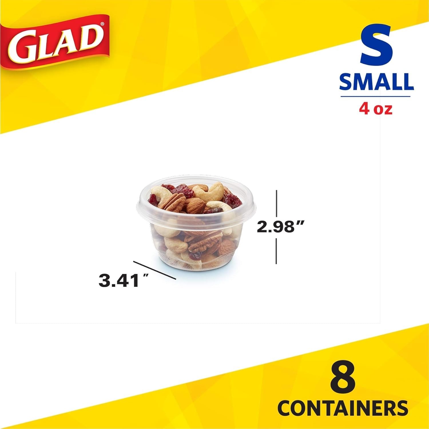 Ware Mini Round Food Storage Containers with Lids, Small BPA Free Reusable Pl…