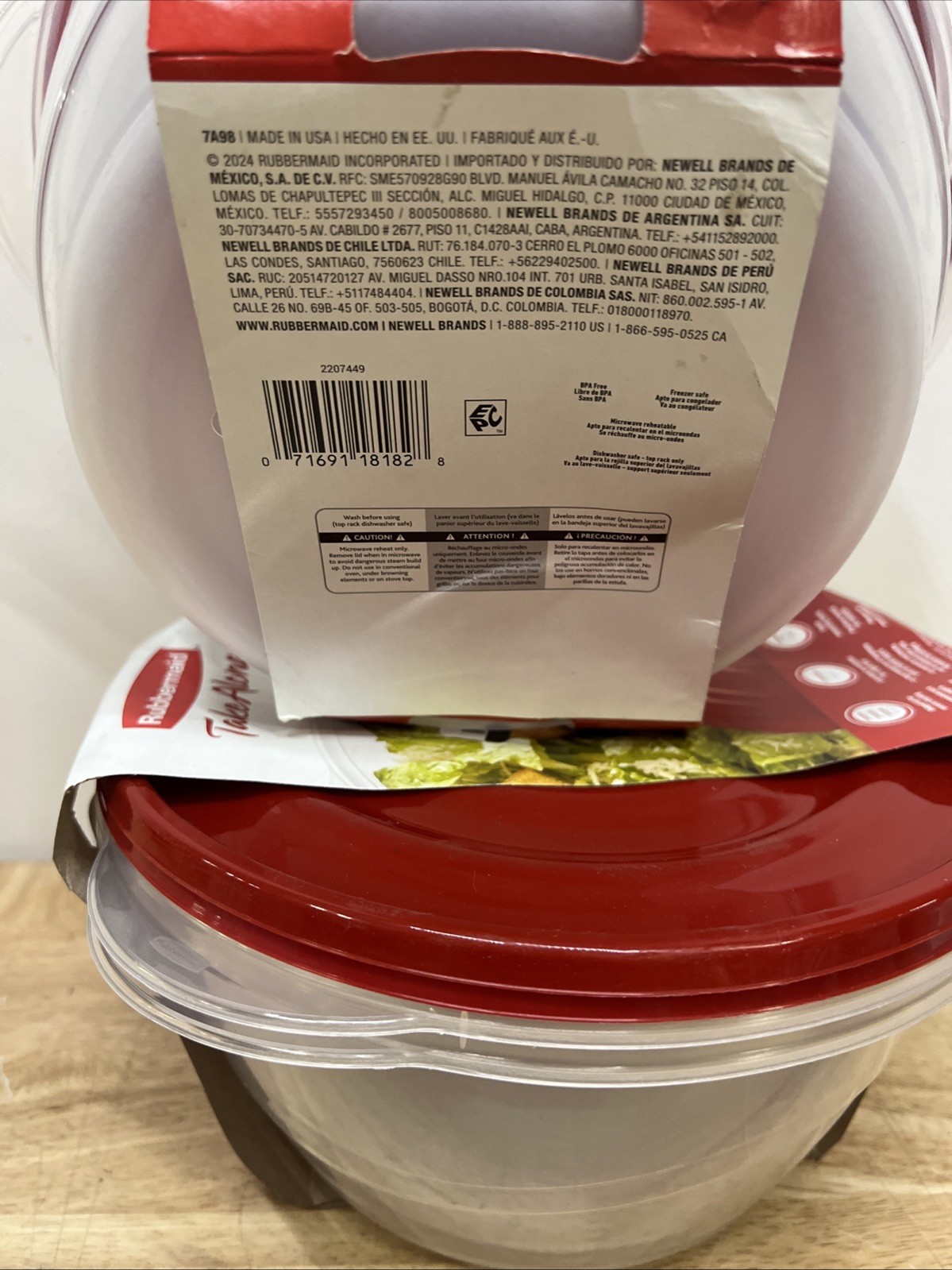 4 Rubbermaid TakeAlongs 15.7 Cup SERVING BOWLS plastic Storage Container w/ Lids