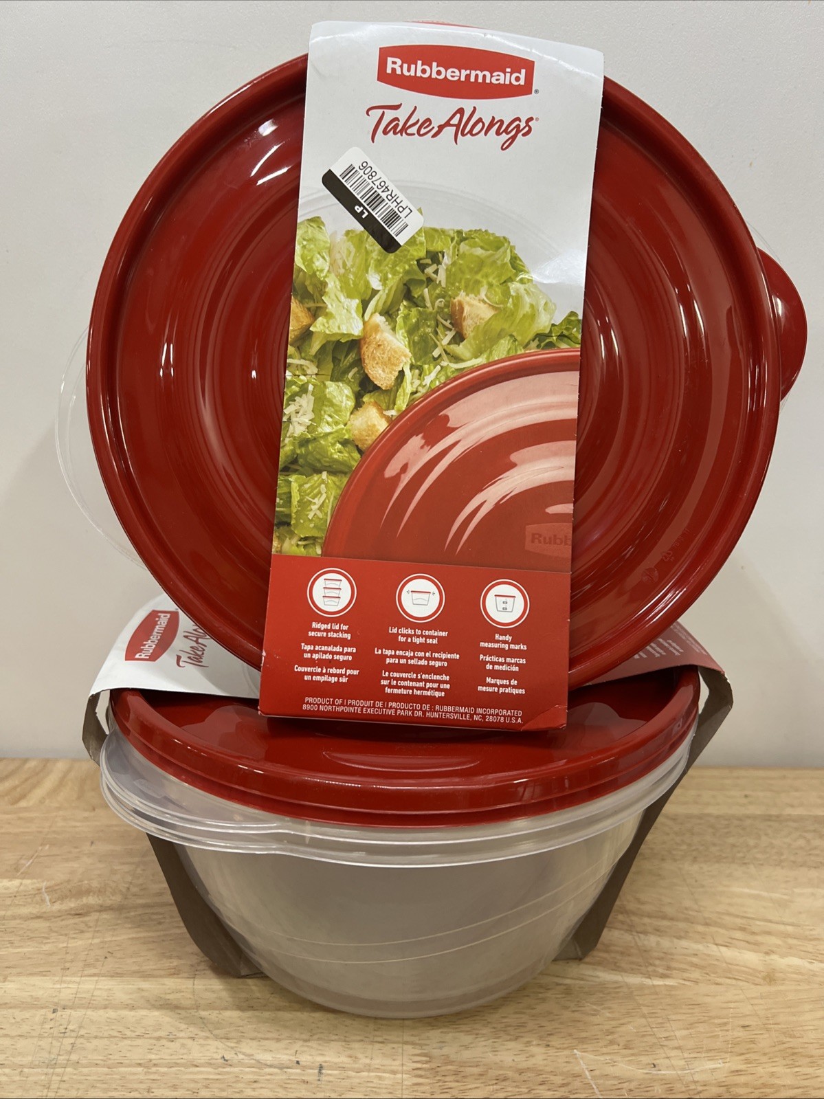 4 Rubbermaid TakeAlongs 15.7 Cup SERVING BOWLS plastic Storage Container w/ Lids