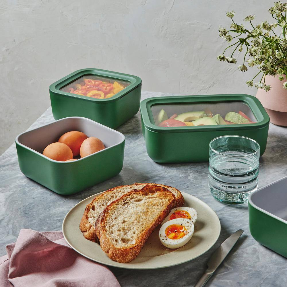 14-Piece Glass Food Storage Set Sage