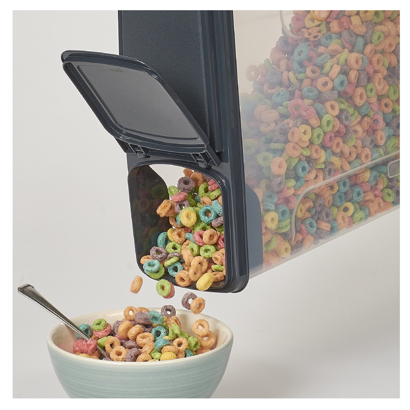 2 Pack Cereal Keeper Plastic 24 Cup Food Storage Container w/ Lid Organization