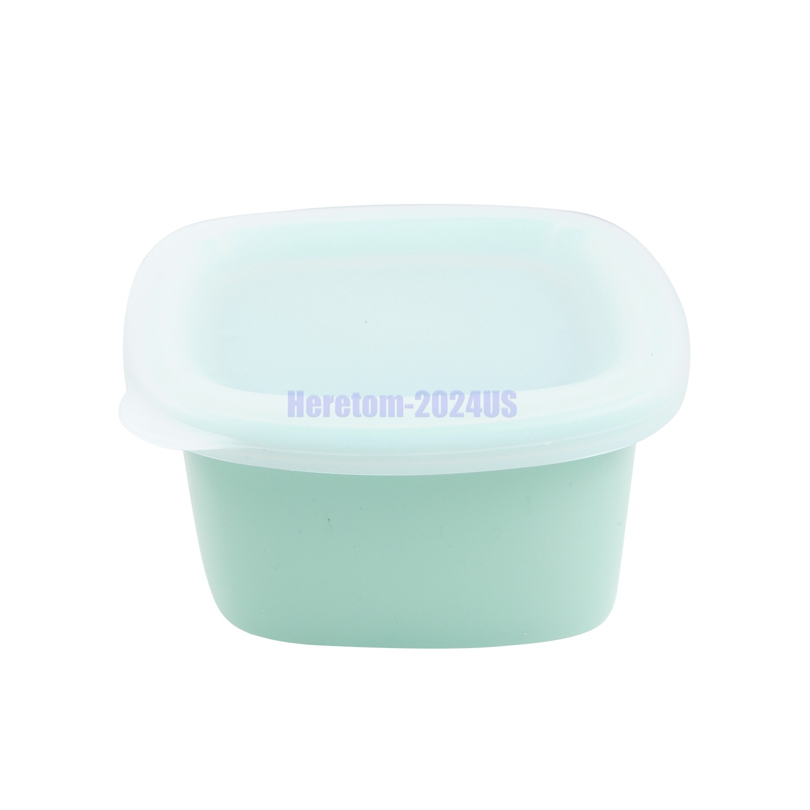 Silicone Food Storage Containers Airtight & Leakproof Set Sealed Lids Green+Pink
