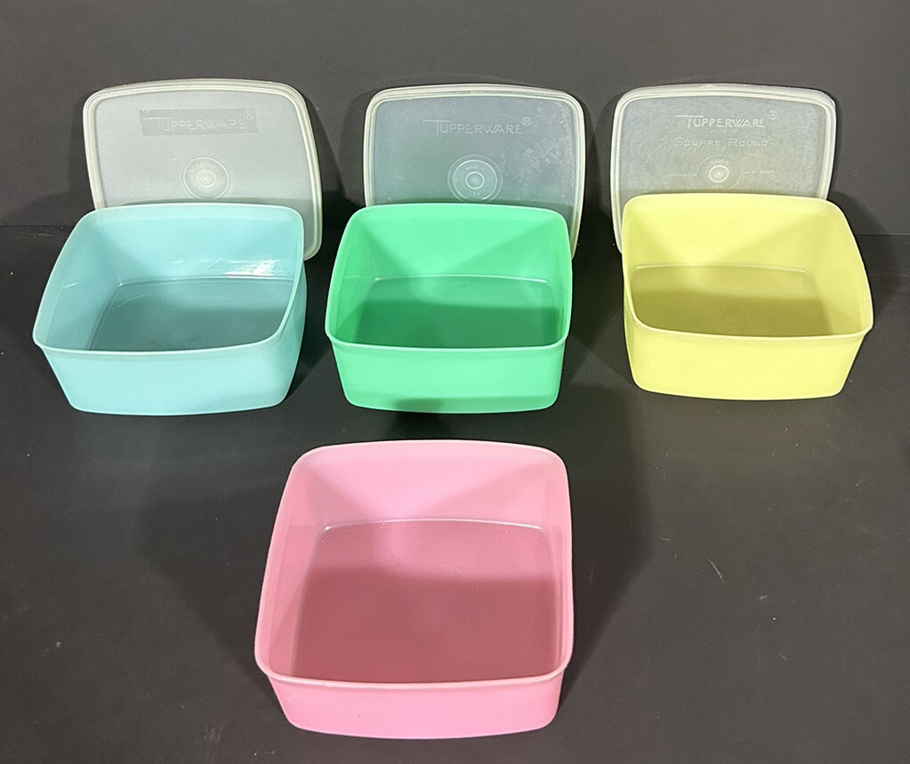 Vintage Small Old Stock TupperWare Pastel Freezer Containers 311-59