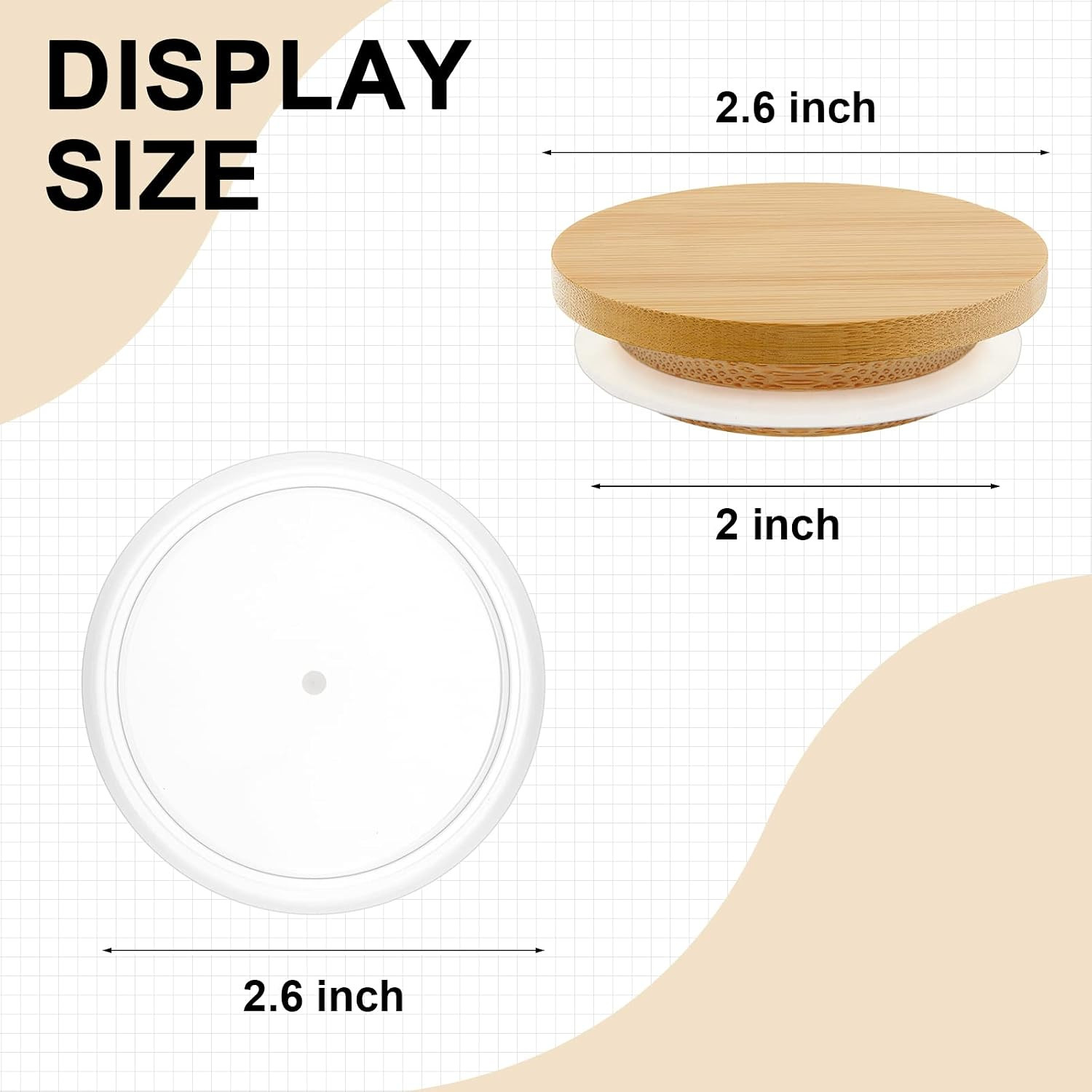 40 Pcs Yogurt Jar Lids Set Compatible with Oui 5 Oz Clear Plastic Silcone Bambo