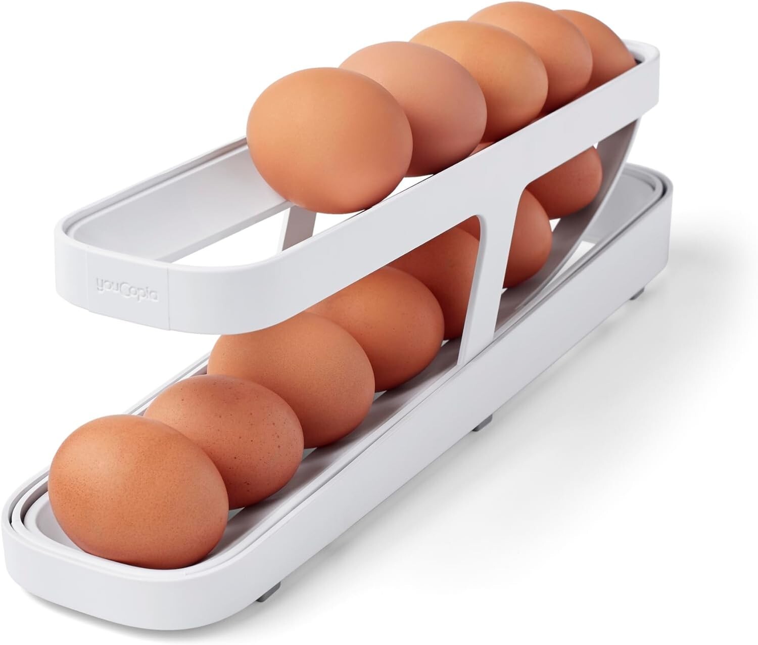 Egg Dispenser, Space-Saving Rolling Eggs Dispenser and Organizer for Refrigerato