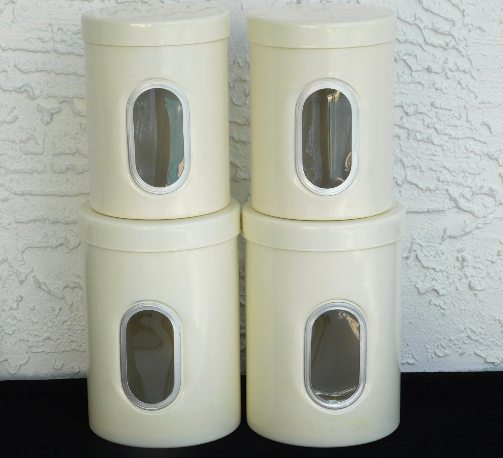 RARE VINTAGE Wesco “Classic Line” Kitchen Canister Container (Set of 4 – Almond)