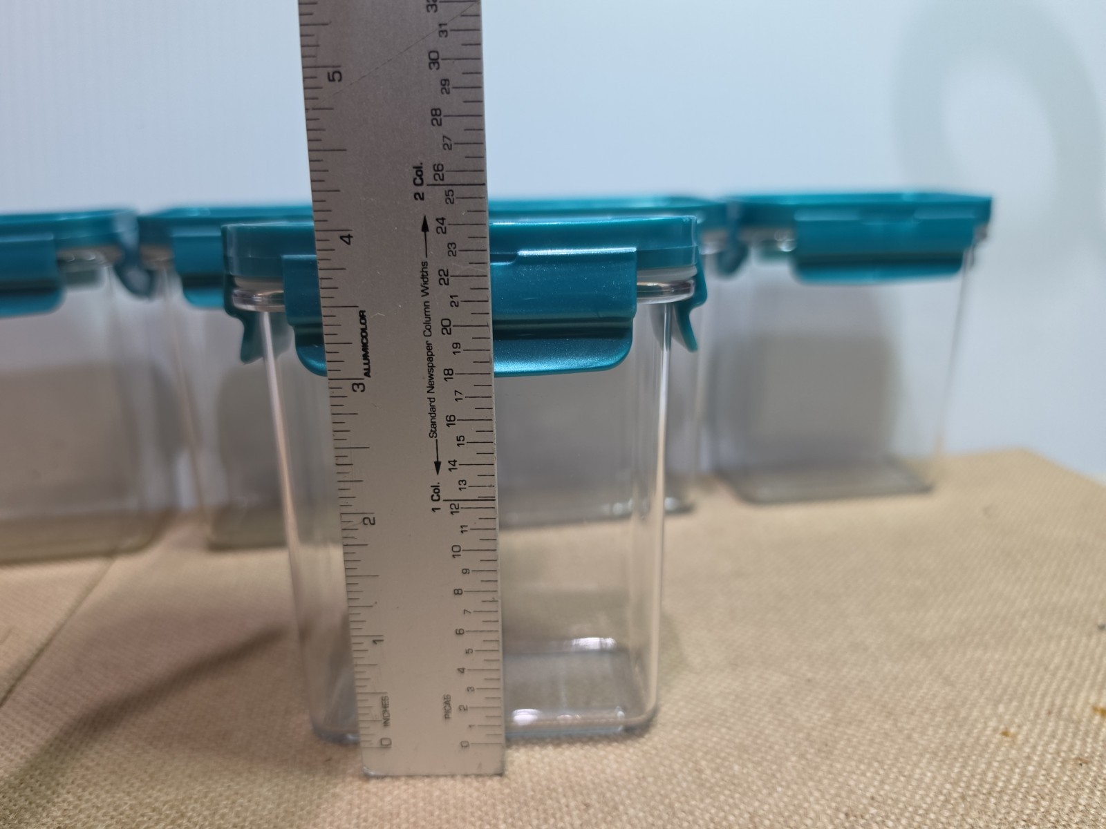 LocknLock Food Storage Container Rectangular Plastic HTE571 Set of 5 8.5oz .26QT